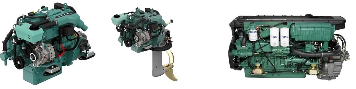 Volvo Penta replacement diesel yacht engines with a gearbox, FYB Marine